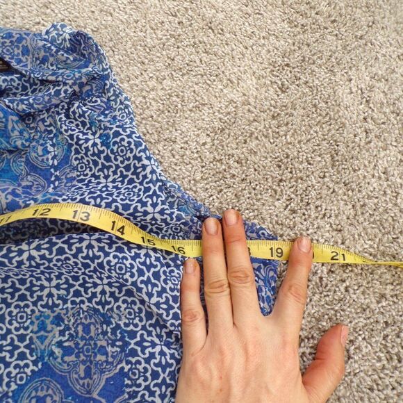 Banana Republic blue boho print dress 8 - Picture 6 of 9